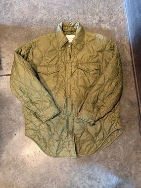 Wilfred Olive Green Quilted Shirt Jacket